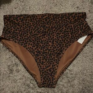 Old Navy Brown Leopard Print Bikini Bottom